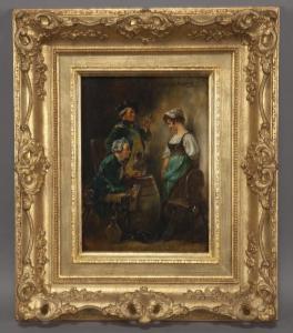 LEHMANN LEONHARD Wilhelm,Untitled (Two soldiers and a tavern girl),Dallas Auction 2019-09-25