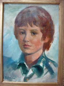 LEHMANN Olga,Head and Shoulders portrait of a Boy with freckles,1977,Silverwoods 2017-06-15