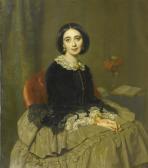 LEHMANN Wilhelm August Rudolf 1819-1905,Portrait of Signora Borghese.,Galerie Koller CH 2011-03-28