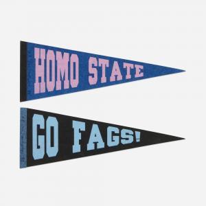 LEIBOWITZ Cary 1963,Homo State; Go Fags (two works),1989,Wright US 2023-04-20