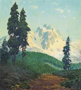 LEIDENFROST Sandor 1888,Havas hegycsúcsok,Nagyhazi galeria HU 2021-06-08