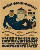 LEIDLEIN,RHEIN - MAIN - DONAU / WASSERSTRASSEN UND ENERGIEW,1921,Swann Galleries US 2017-03-16