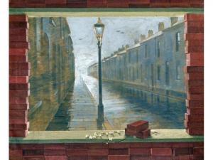 LEIGH MICHAEL 1947,View of northern street through a brick frame,Capes Dunn GB 2012-10-23