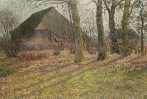 LEIGH Rose J 1844-1920,Farmhouse in wooded landscape,Bernaerts BE 2010-02-08