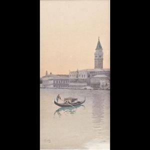 LEIGHTON F 1800-1800,Gondola nel bacino di San Marco,1887,Von Morenberg IT 2015-01-24