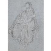 LEIGHTON Frederick 1830-1896,DRAPERY STUDY OF THE SEATED GIRLS WATCHING THE FES,Sotheby's 2009-12-17
