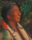 LEIGHTON Kathryn Woodman 1875-1952,Chief Wildman, Stoney (Sioux) Indian,Hindman US 2019-11-07
