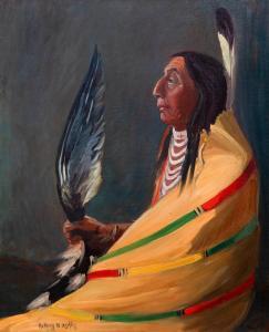 LEIGHTON Kathryn Woodman 1875-1952,Running Crow,Hindman US 2023-11-01