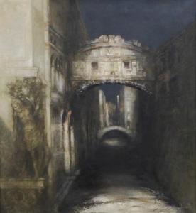 LEIPOLD Karl 1864-1943,Die Seufzerbrücke in Venedig bei Nacht,Nagel DE 2019-02-27