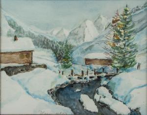 LEISINGER DORI 1925-2011,Featuring a winter landscape scene,2003,888auctions CA 2018-11-09