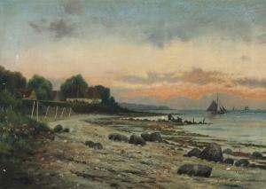 LEISNER Wilhelm Ferdinand 1837-1910,Coastal scenery,Bruun Rasmussen DK 2017-10-09
