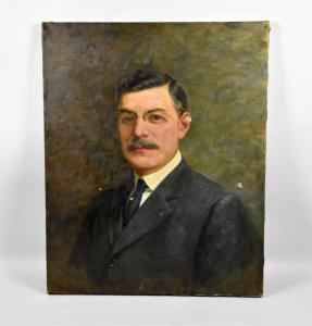 LEISSER Martin B 1846-1940,PORTRAIT OF I.E. HIRSCH,1918,Dargate Auction Gallery US 2022-08-28
