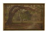 LEISSER Martin B 1846-1940,The Chimneys of Stafford Plantation, Cumberland,1913,New Orleans Auction 2018-01-28