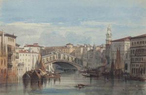 LEITCH William Leighton 1804-1883,Rialto bridge, Venice,1854,Christie's GB 2016-09-14