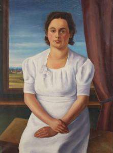 LEITHÄUSER Alfred 1898-1979,Portrait de jeune femme assise,Kapandji Morhange FR 2023-04-28