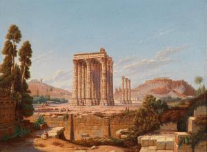 LEITZMANN J.M,"View of the Acropolis and the Temple of Jupiter",1847,Palais Dorotheum 2013-12-11