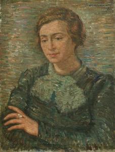LEIZEROWICZ Izrael 1902-1944,Portret kobiety,1937,Rynek Sztuki PL 2010-10-24