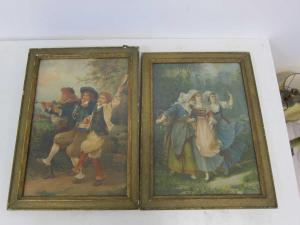 LEJEUNE EUGÈNE 1818-1897,Trois hommes dansant et jouant du biniou,Ruellan FR 2016-11-26