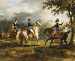 LEJEUNE Louis Fr., baron,LE GÉNÉRAL BERTHIER ET SES DEUX FRÈRES LORS D'UNE ,Sotheby's 2014-04-29