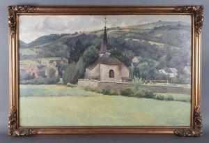 LEJEUNE Lucien 1870-1953,L'église de Comblain la Tour,Legros BE 2022-02-03