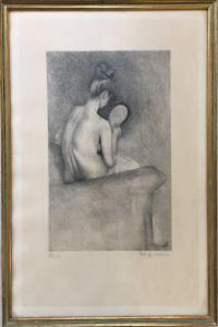 LELIEVRE Philippe 1929-1990,Femme au miroir,Millon & Associés FR 2018-09-19