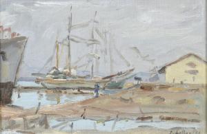 LELLOUCHE Jules 1903-1963,Bateaux à quai,Etienne de Baecque FR 2024-03-29