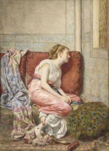 LELOIR Louis Alexandre 1843-1884,Femme assoupie sur un sofa oriental,Digard FR 2021-11-16