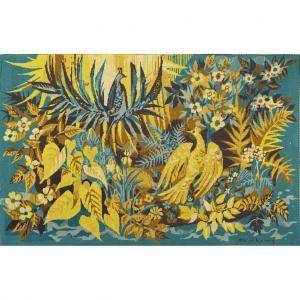 LELONG Hervé 1937,an exotic bird amongst lush foliage,1960,Lyon & Turnbull GB 2017-10-25