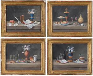 LELONG Paul 1799-1846,Still Lifes on Ledges,Brunk Auctions US 2023-02-03