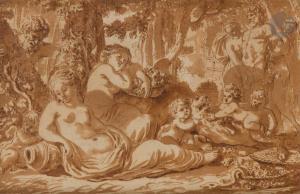 LELU Pierre 1741-1810,Nymphes et satyres dans un paysage,Ader FR 2023-03-20