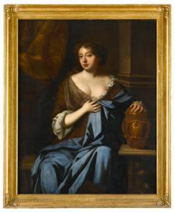 Lely Peter 1618-1680,PORTRAIT OF A LADY, HER HAND ON AN URN,Freeman US 2010-10-05