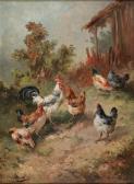 LEMAIRE Louis Marie,Chickens before a stable and Chickens on the way,Palais Dorotheum 2016-02-22
