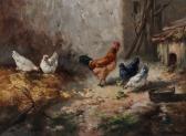 LEMAIRE Louis Marie 1824-1910,Chickens feeding in a Farmyard,John Nicholson GB 2019-11-27