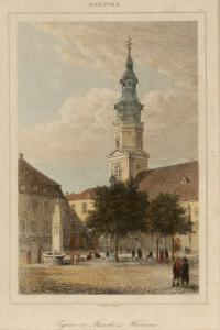 LEMAITRE Augustin Francois 1797-1870,Eglise et Marché à Hanovre,1818-1819,Kastern DE 2019-03-16