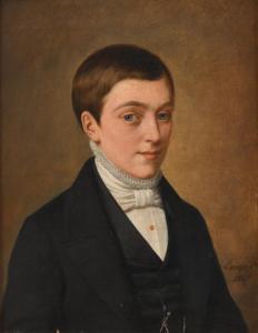 LEMAN Jacques Edmond 1829-1889,Jeune homme à la collerette en dentelle,1847,Art Richelieu 2018-03-10