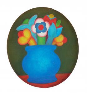 LEMAN Martin 1934,Flowers in a blue vase,1969,Bellmans Fine Art Auctioneers GB 2024-04-16