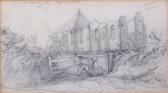LEMAN Robert 1799-1863,Mundesley Church from the south east, Sept 6 1841,Keys GB 2019-04-26