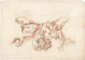 LEMIRE Noël 1724-1800,Zwei Karyatiden flankieren Athena,Galerie Bassenge DE 2014-05-30