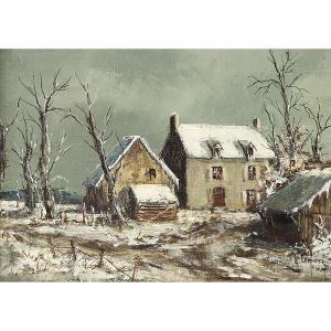 LEMIRRE Louis 1929-2000,LA MARTINIÈRE SOUS LA NEIGE,Tajan FR 2021-07-07