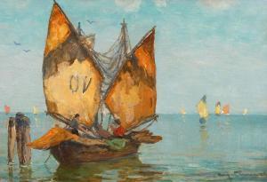 LEMMER August 1862-1933,Segelboote an einem lichten Tag,1862,Wendl DE 2017-03-02
