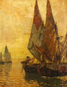 LEMMER August 1862-1933,Venezianische Fischerboote,Mehlis DE 2018-05-24
