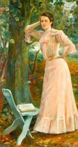 LEMMERS Georges 1871-1944,The lady in pink,1903,Bonhams GB 2022-07-12