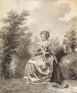 LEMOINE Jacques Antoine M,Madame Vigée Le Brun Seated in a Garden Reading a ,Sotheby's 2024-01-31