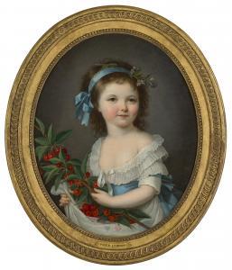 LEMOINE Marie Elisabeth 1755-1812,Portrait of a young girl, half-length, in a white,1787,Christie's 2022-11-22