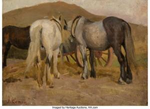 LEMON Arthur 1850-1912,Studies in Dorsetshire, no. 3 (Working horses),Heritage US 2021-12-09