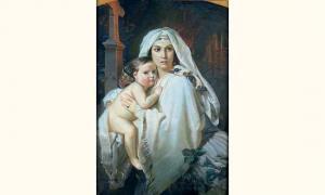 LEMONNIER Eugène,femme et enfant pleurant,1877,Artcurial | Briest - Poulain - F. Tajan 2003-06-26