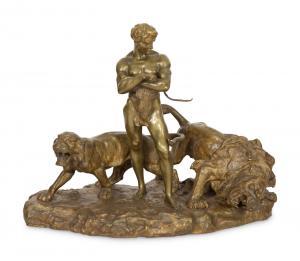 LEMOYNE Paul Lemoine St Paul 1784-1873,Lion Tamer with Two Lions,Hindman US 2024-02-21