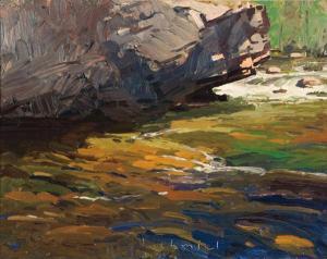 Len Chmiel 1942,Creeks & Rocks,Scottsdale Art Auction US 2011-04-02