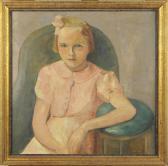 LENGERIE Gaëlle,Portrait de Fillette,1934,Galerie Moderne BE 2013-05-28