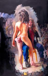 LENKIEWICZ Robert Oscar 1941-2002,Painter with Esther Dalaway,Tennant's GB 2024-03-02